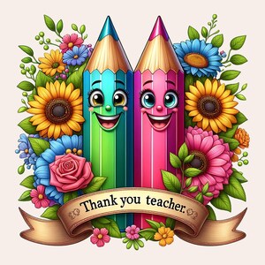 Teacher Appreciation Clipart, Thank You Teacher Clipart, Best Teacher Ever Clipart, Teacher PNG Bundle