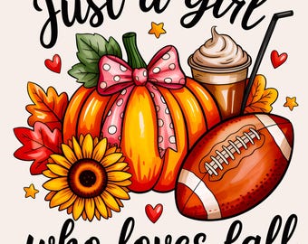 Just a Girl Who Loves Fall PNG, Cute Book Lover Fall Shirt PNG, Cozy Autumn Reading Sublimation, Book Lover Fall Shirt PNG