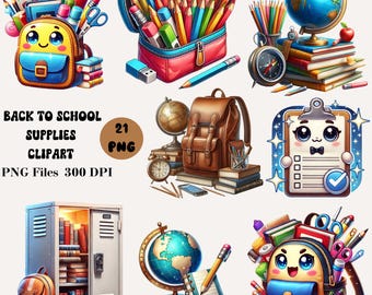 21 Powrót do szkolnych materiałów clipart, zestaw szkolnych materiałów PNG, szkolne artykuły papiernicze clipart, powrót do szkoły PNG