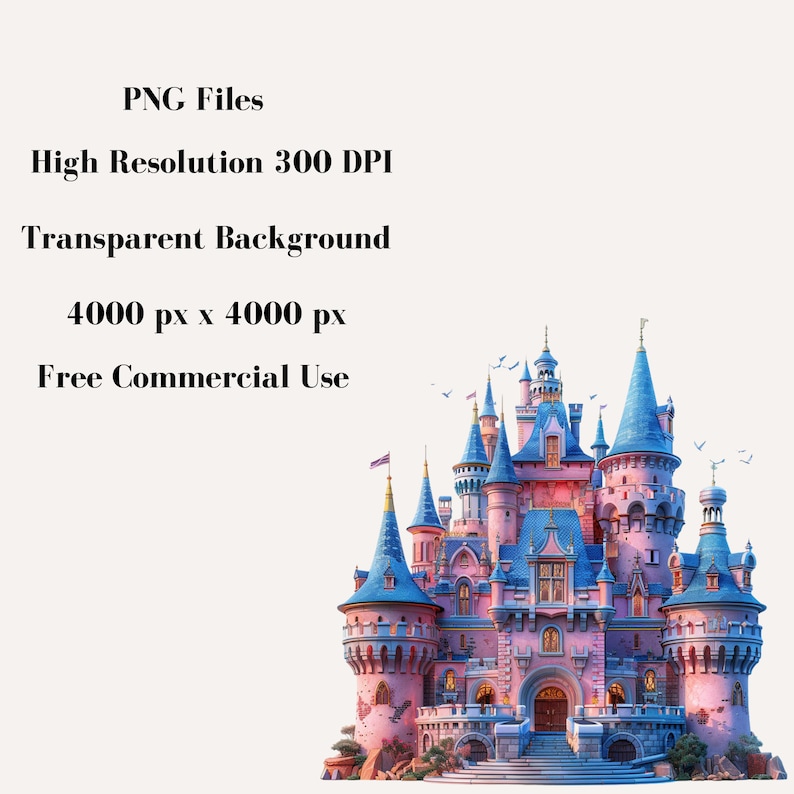 20 Princess Castle Clipart Bundle Fairytale Princess Castle PNG