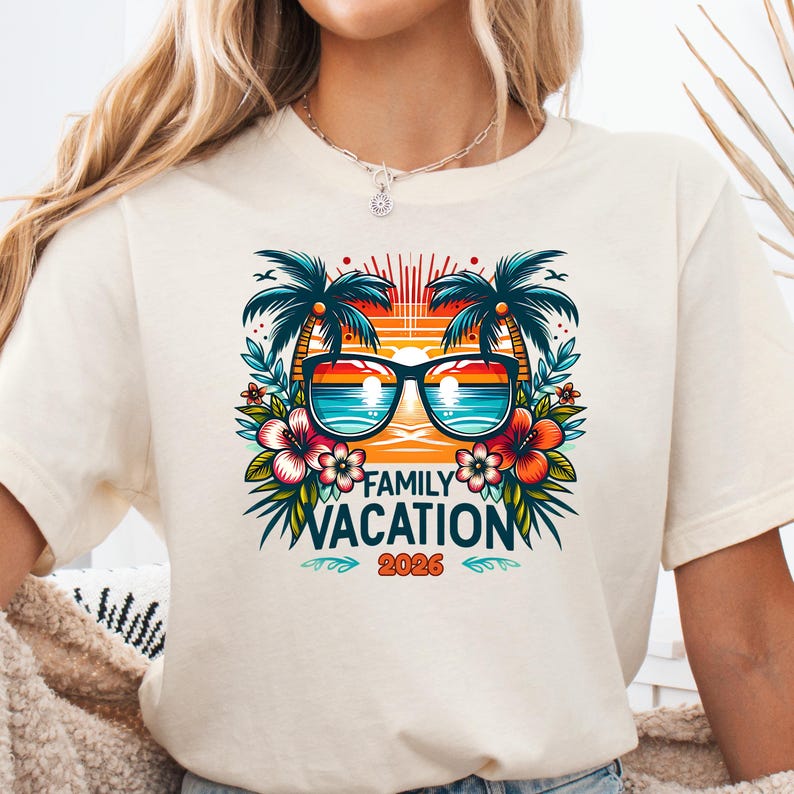 Family Vacation 2026 PNG, Family Beach Trip PNG, Summer Vacation Shirt PNG, Summer 2026 png image 2