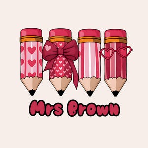 Custom Name Teacher PNG, Teacher Pencil Coquette Bow PNG,  Personalized Teacher PNG, Teacher&#39;s Day Png