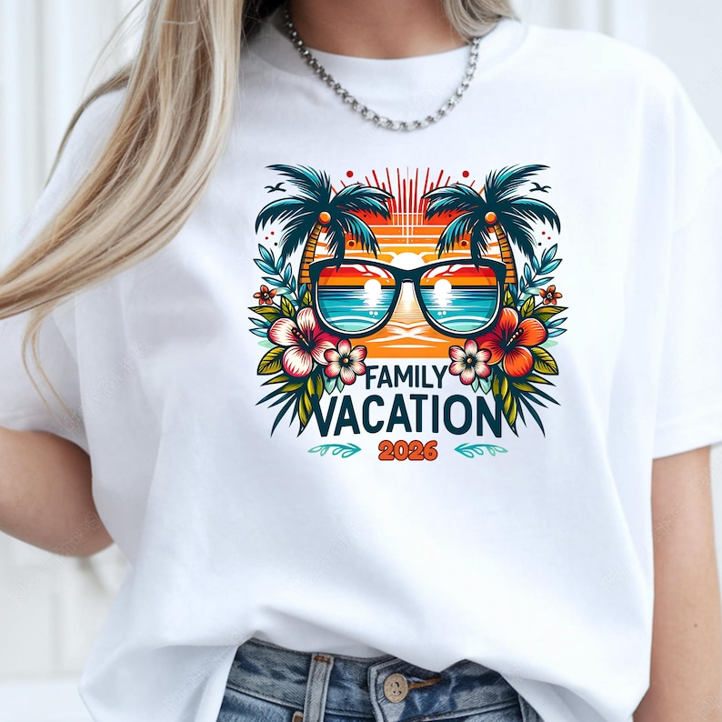 Family Vacation 2026 PNG, Family Beach Trip PNG, Summer Vacation Shirt PNG, Summer 2026 png image 4