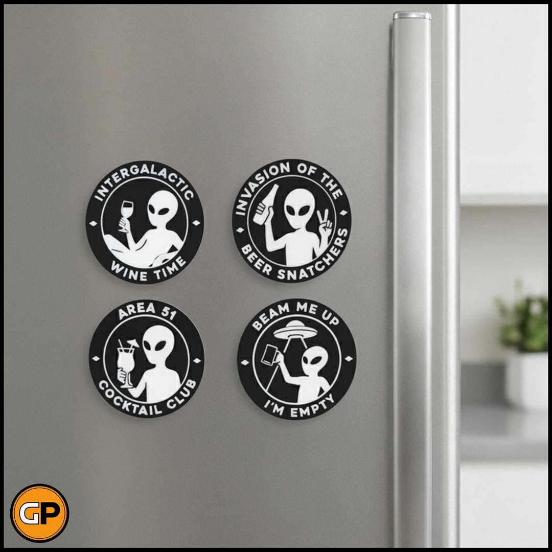 Alien Fridge Magnets – Funny UFO Kitchen Decor & Sci Fi Gifts - Etsy
