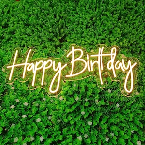Happy Birthday Leuchtreklame, LED Leuchtreklame, Geburtstagsfeier Leuchtreklame, Wanddekoration, Schlafzimmer Leuchtreklame, Geschenk für sie, personalisiertes Geschenk