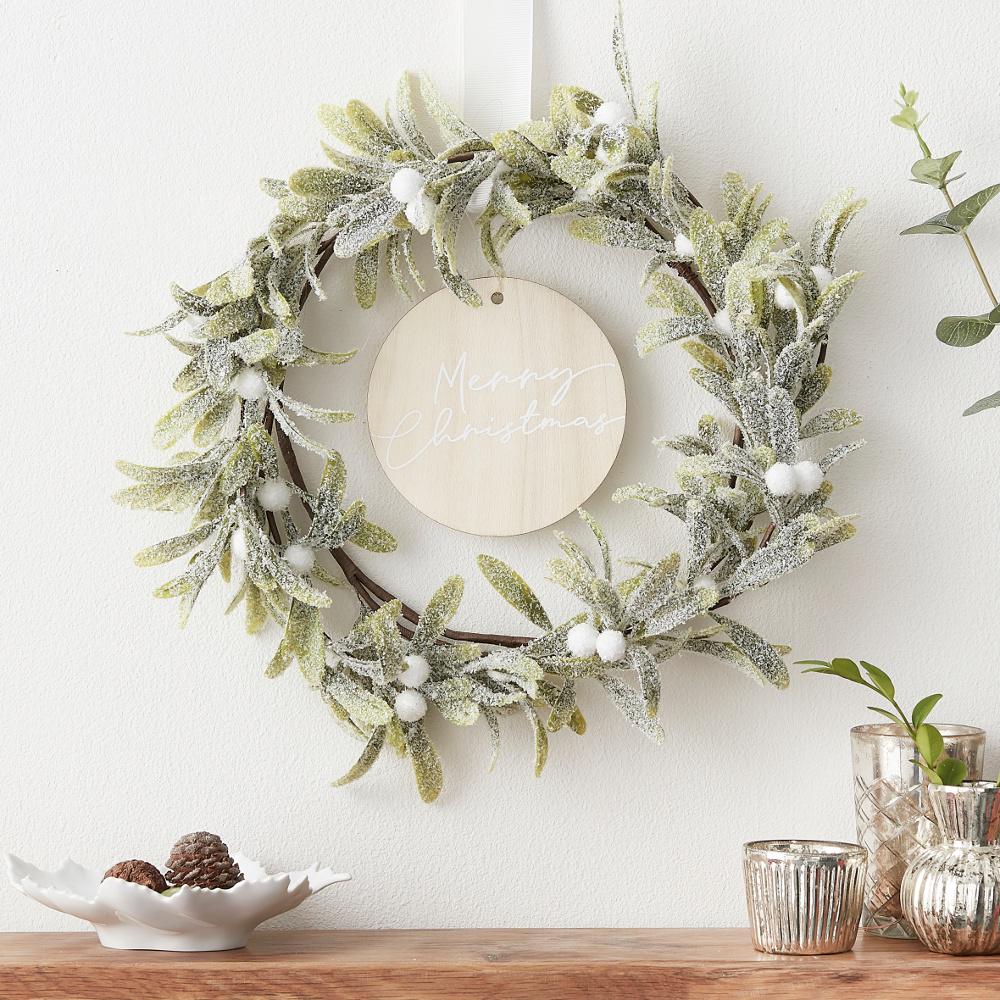 ヤドリギのメリークリスマスリース、クリスマスヤドリギリース