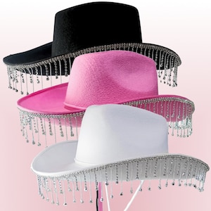 Cappelli da cowboy per addio al nubilato con nappe, cappelli da cowgirl, bomboniere per addio al nubilato, regali per damigelle d'onore, accessori per cappelli per addio al nubilato, regali per addio al nubilato