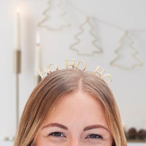 Gold Christmas Metal Headband, Christmas Headband, Christmas Hair Accessories, Festive Headband, Christmas Party Headband, Christmas Tiara