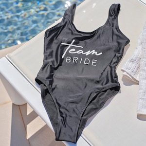 Team Bride Hen Party Swimsuit Bride Hen Party Swim Suits Honeymoon Swimsuit Bridesmaid Gift Bachelorette Party Weekend Etsy