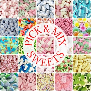 Pick and Mix Sweets, Retro Sweets, Create Your Own Sweets Bag, Kids Birthday Sweets Gift, Easter, Hen Party Favours, Wedding, Baby Shower