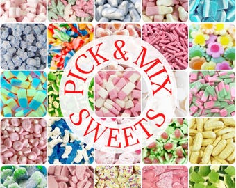 Pick and Mix Sweets, Retro Sweets, Create Your Own Sweets Bag, Kids Birthday Sweets Gift, Easter, Hen Party Favours, Wedding, Baby Shower