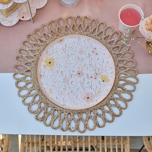 8 Pink Floral Paper Plates, Floral Party Supplies, Floral Birthday Plates, Baby Shower Plates, Hen Do Plates, Afternoon Tea Party Tableware