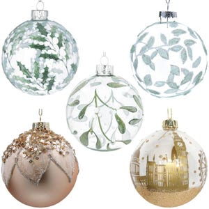 Weihnachtsglaskugeln, Weihnachtsbaumschmuck, Weihnachtsbaumschmuck, Weihnachten Wohnkultur, Glaskugeln Ornamente