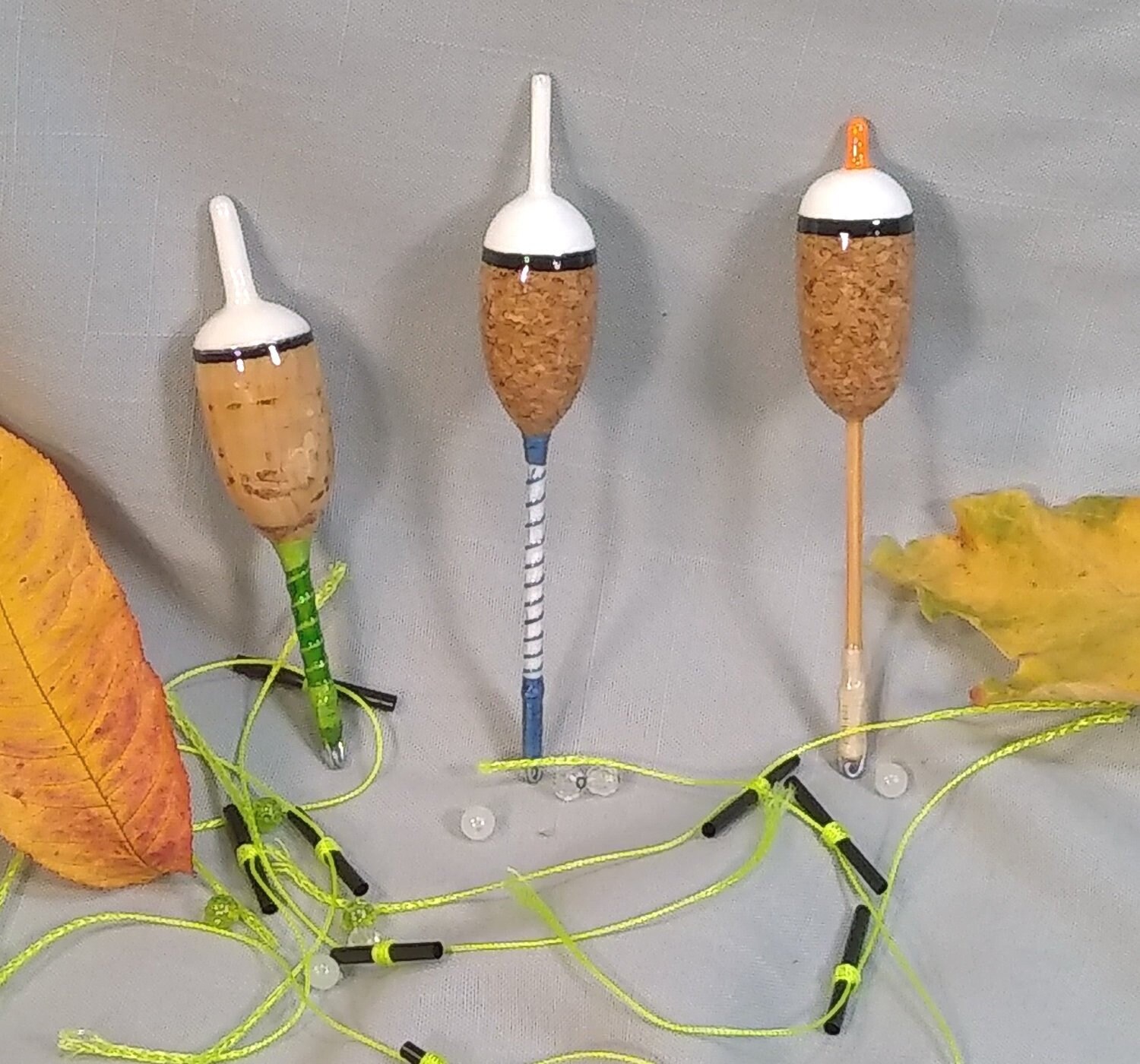 3 Medium Sized Cork Fishing Bobbers Nymph Floats Strike Etsy