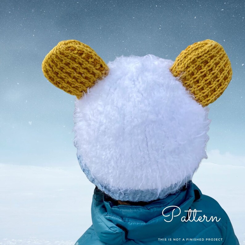 Waffles and Mochi Hat KNITTING PATTERN Yetti Cosplay Hat Easy to Read