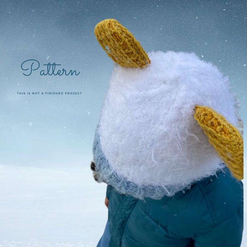 Waffles and Mochi Hat KNITTING PATTERN Yetti Cosplay Hat Easy to Read