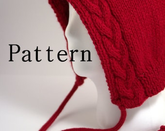 KNITTING PATTERN - Braided Cable Hood