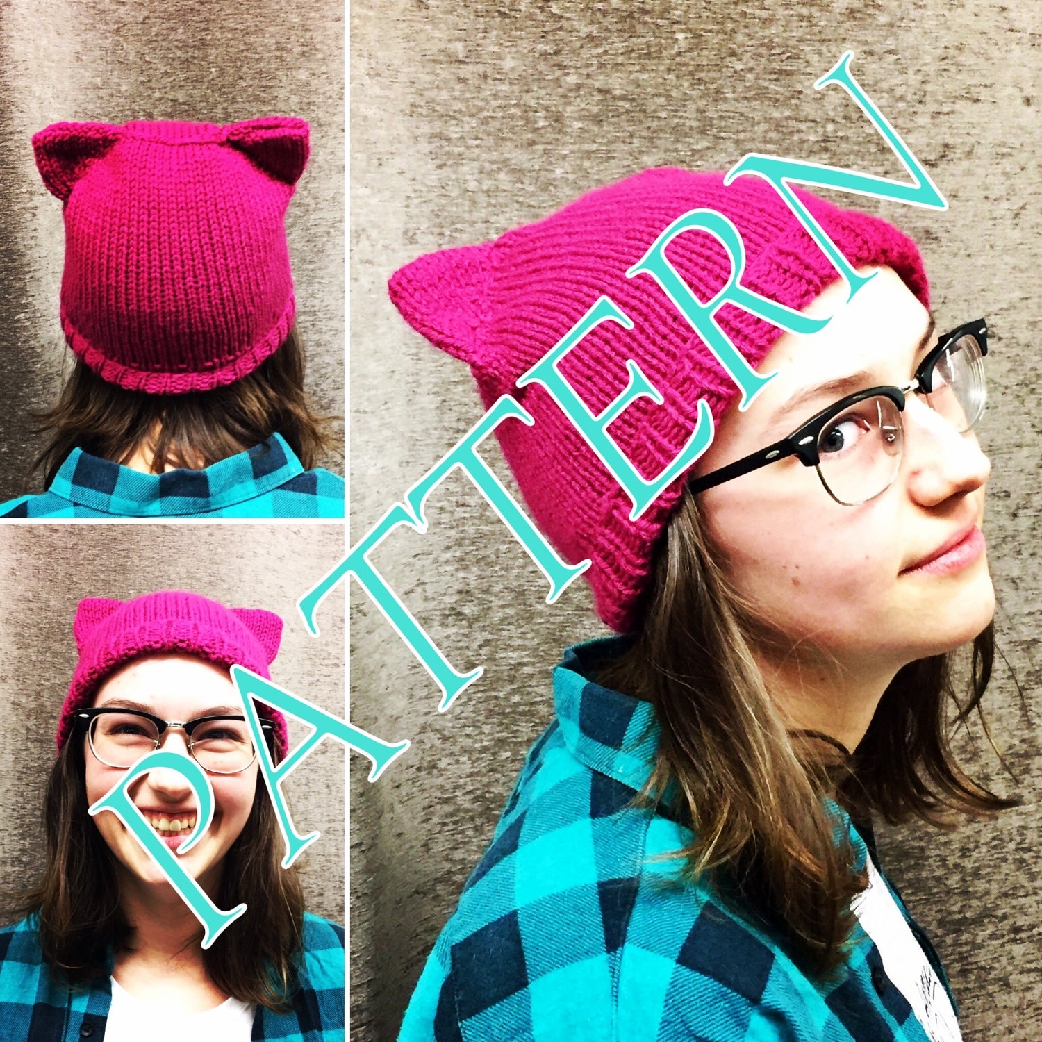 Pussy Hat KNITTING PATTERN Cat Hat Easy 