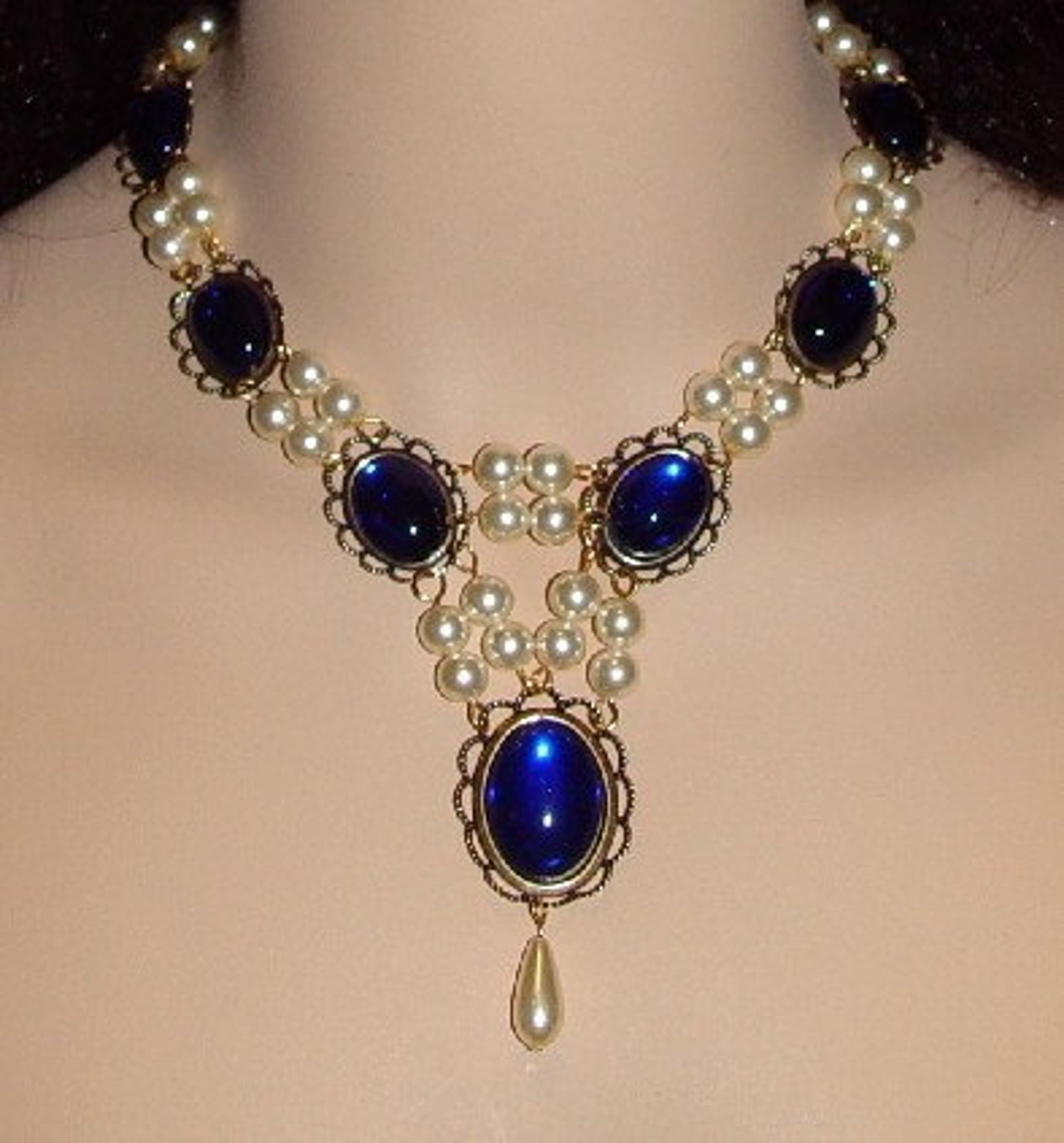 Renaissance Necklace Medieval Necklace Tudor Necklace Etsy