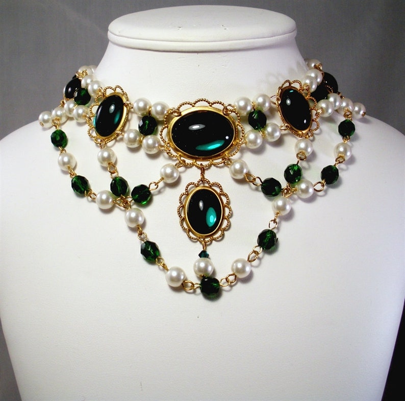 Renaissance Necklace Medieval Necklace Tudor Necklace Etsy