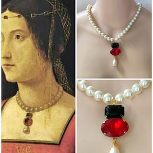 Early Italian Renaissance Necklace, Medieval Necklace, Early Renaissance, Reproduction Necklace, Renaissance Replica image 1