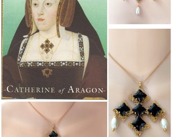 Historical Renaissance Necklace, Katherine of Aragon, Medieval Necklace, Tudor Necklace, Elizabethan Necklace, Tudor Reproduction Necklace