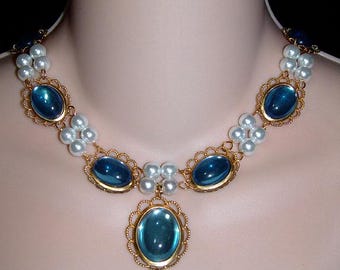 U Pick Colors, Renaissance Necklace, Medieval Necklace, Tudor Necklace, Jewelry, Renaissance Jewelry, U Pick Colors, The Lady Anne, Handmade