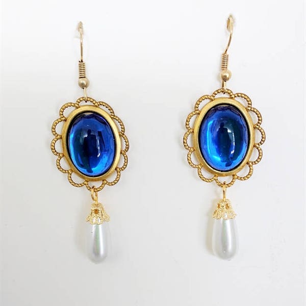 Renaissance Necklace Earrings, Tudor Earrings, Medieval Earrings, Renaissance Jewelry, Tudor Jewelry, The Tudors, U Pick Colors