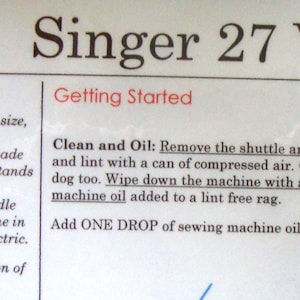 Singer 27 VS2 Sewing Machine Flash Cards – Manual Replacement Guide