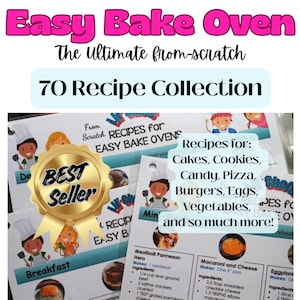 Easy Bake Oven-70 From-Scratch Recipes - Desserts/Breakfasts/Meals FLASHCARD SET * Includes 10 Candy Recipes
