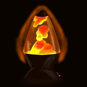 Molten Glow: Digital Art of a Lava Lamp in Motion