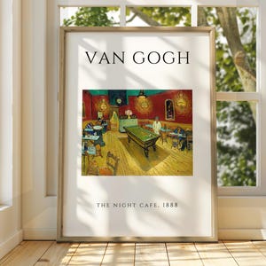 Vincent Van Gogh Kunst - Die Nachtcafe-Kunst - Berühmter Kunstdruck - Van Gogh Druck - Sternenklare Nacht - Van Gogh Himmel Kunst - Van Gogh Malerei - Blumen