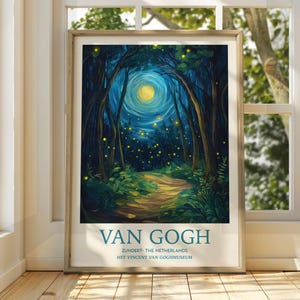 Vincent Van Gogh Kunst - Impressionistische Kunst - Berühmter Kunstdruck - Van Gogh Druck - Sternenklare Nacht - Van Gogh Himmel Kunst - Van Gogh Malerei - Blumen