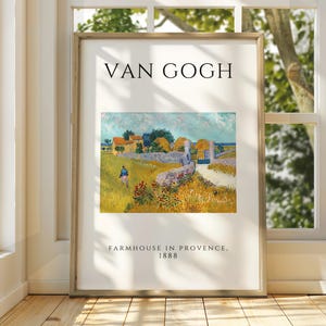 Vincent Van Gogh - Bauernhaus in der Provence Kunst - Berühmter Kunstdruck - Van Gogh Druck - Sternenklare Nacht - Van Gogh Himmel Kunst - Van Gogh Gemälde