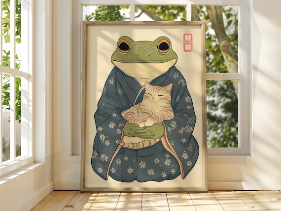 Japanese Vintage Frog Art - Matsumoto Hoji Wall Art - Animal