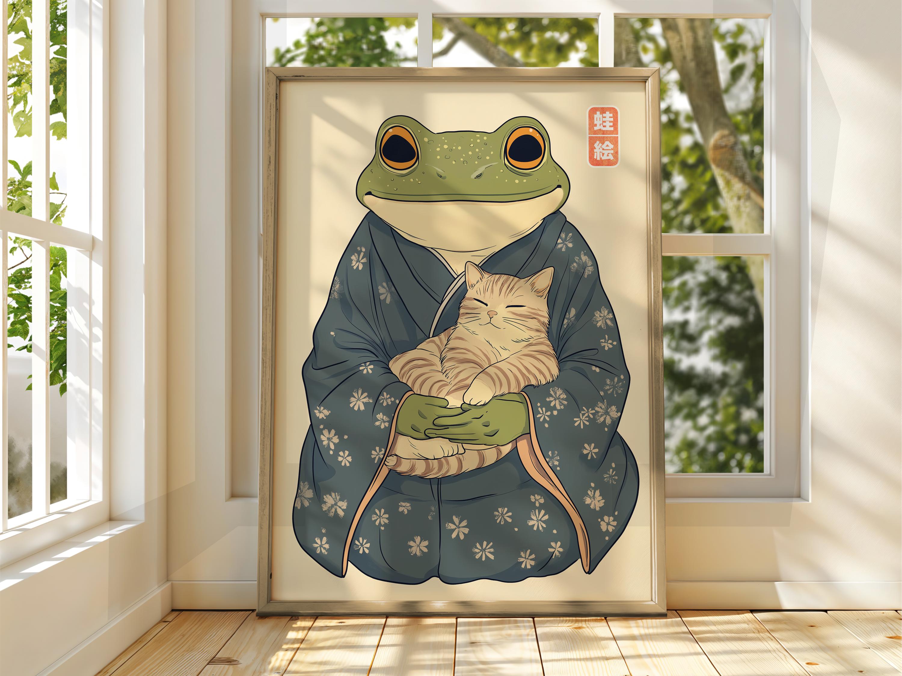 Japanese Vintage Frog Art - Matsumoto Hoji Wall Art - Animal