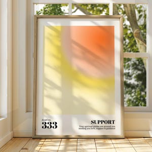 Angel Number 333 Poster - Positive Affirmation Wall Art - Spiritual Decor - Manifestation Art Boho Chic - Motivational Quote Inspirational
