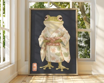 Japanese Vintage Frog Art - Matsumoto Hoji Wall Art - Animal Poster - Funny Animal Print - Japanese Wall Art - Frog Poster - Frog Wall Art