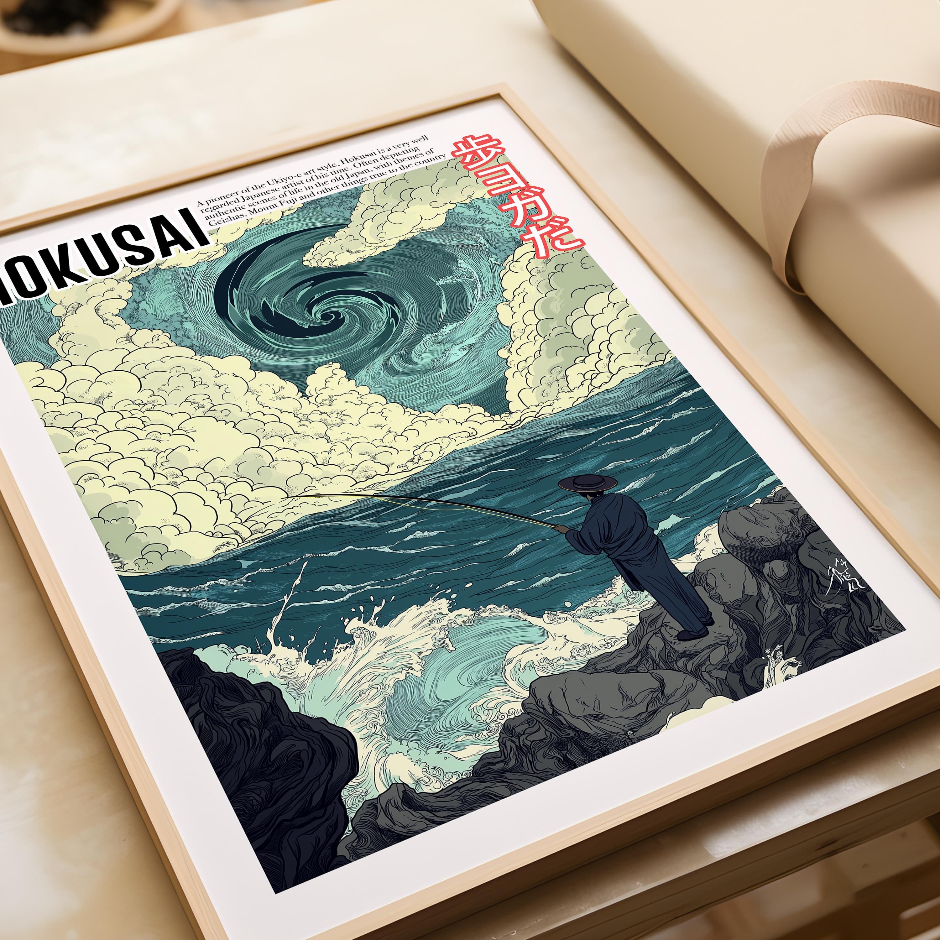 Vintage Japanese Art - Ukiyo-e Poster - Katsushika Hokusai Print ...