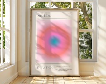Glansposter engelnummer 111: spiritueel bohodecor