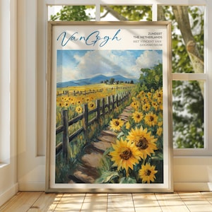 Vincent Van Gogh Kunst - Impressionistische Kunst - Berühmter Kunstdruck - Van Gogh Druck - Sternenklare Nacht - Van Gogh Himmel Kunst - Van Gogh Malerei - Blumen