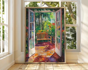 Arte de patio floral de Henri Matisse - Impresión de exposición - Impresión de galería - Impresión de arte clásico - Arte Matisse - Impresión de Henri Matisse - Pintura fauvista