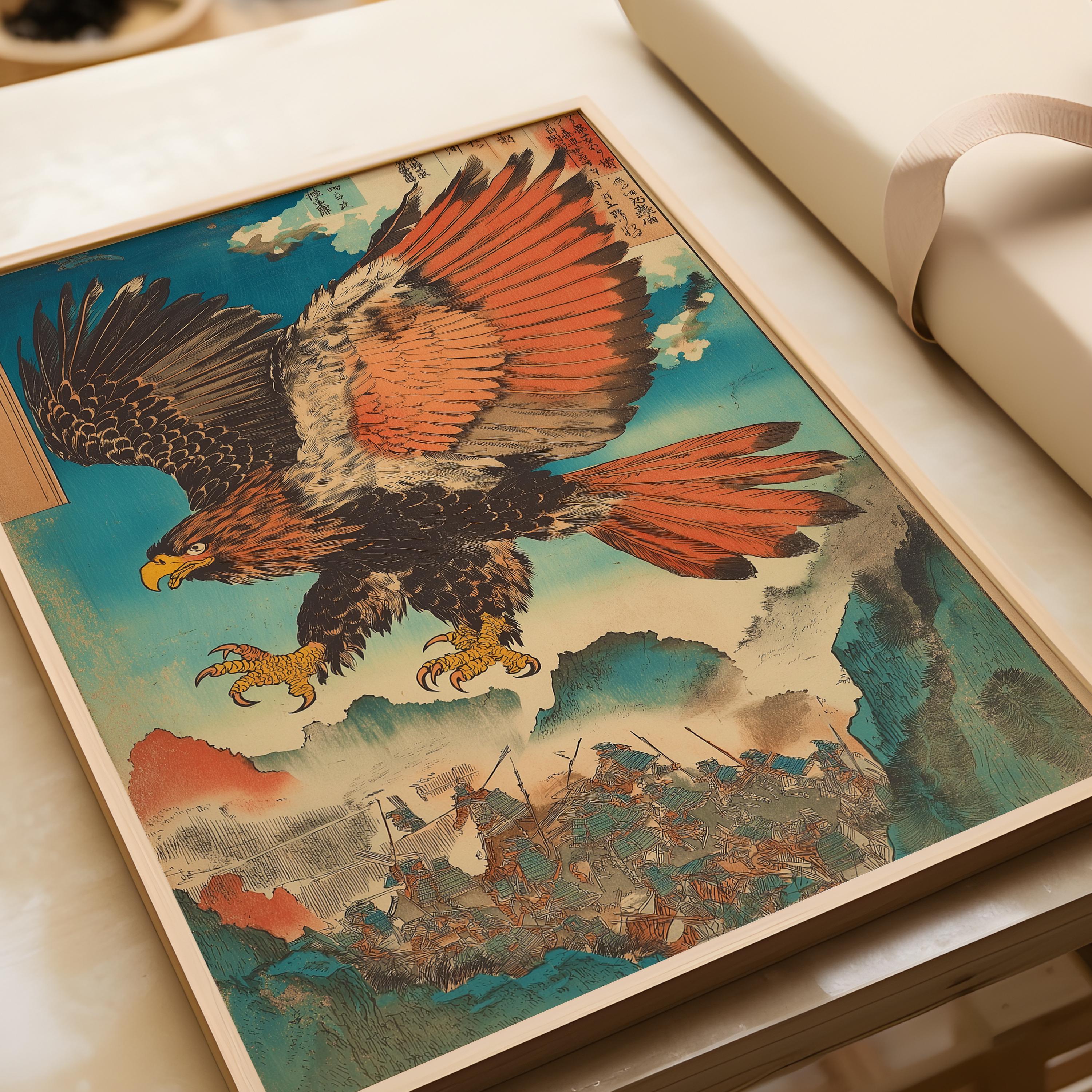 イーグル浮世絵ポスター: 歌川国芳によるヴィンテージ日本のアート