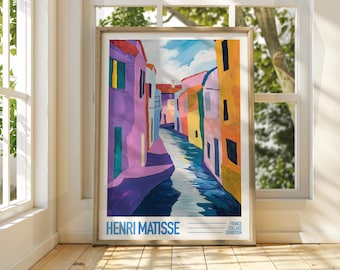 Henri Matisse Seaside Town Art - Exhibition Print - Coastal Art Print - Classic Art Print - Matisse Art - Henri Matisse Print - Beach Paint