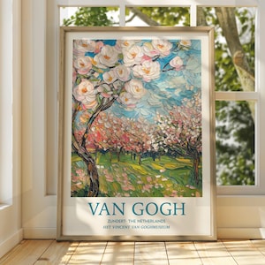 Vincent Van Gogh Kunst - Impressionistische Kunst - Berühmter Kunstdruck - Van Gogh Druck - Sternenklare Nacht - Van Gogh Himmel Kunst - Van Gogh Malerei - Blumen