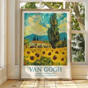 Vincent Van Gogh Kunst - Impressionistische Kunst - Berühmter Kunstdruck - Van Gogh Druck - Sternenklare Nacht - Van Gogh Himmel Kunst - Van Gogh Malerei - Blumen