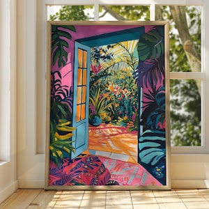 Henri Matisse Kwiatowa Sztuka Drzwi - Wydruk Wystawowy - Wydruk Galeryjny - Klasyczny Wydruk Sztuki - Sztuka Matisse&#39;a - Wydruk Henri Matisse&#39;a - Malarstwo Fowizmu