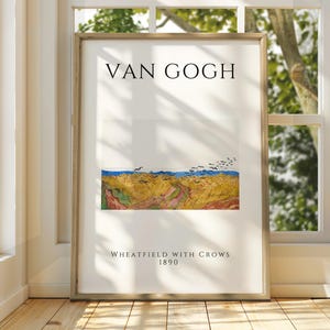 Vincent Van Gogh - Weizenfeld mit Krähen Kunst - Berühmter Kunstdruck - Van Gogh Druck - Sternennacht - Van Gogh Himmel Kunst - Van Gogh Gemälde