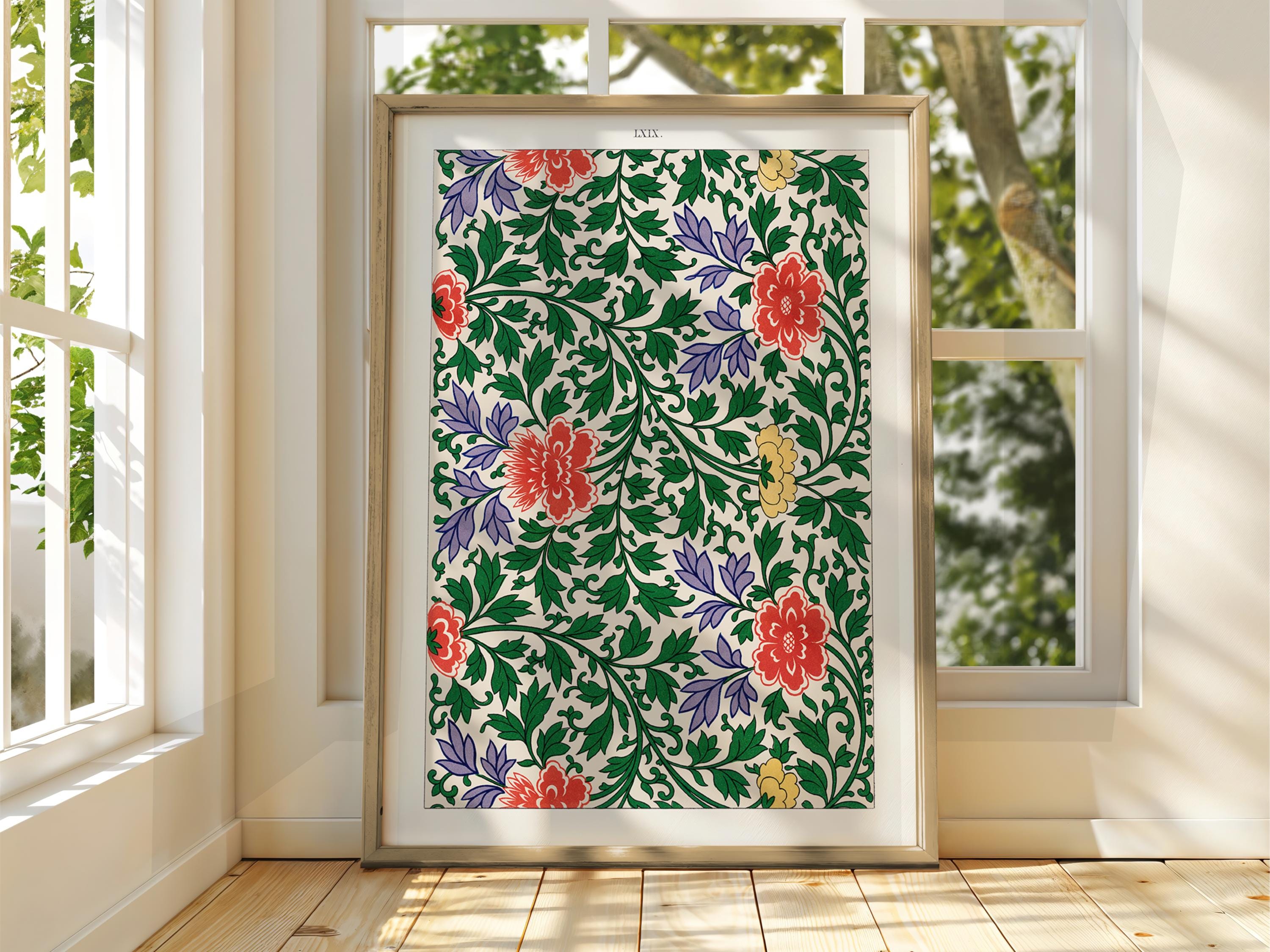 花柄展ポスター：美術館級フラワーマーケットアート - Etsy 日本