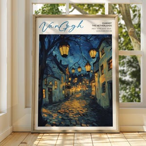 Vincent Van Gogh Kunst - Impressionistische Kunst - Berühmter Kunstdruck - Van Gogh Druck - Sternenklare Nacht - Van Gogh Himmel Kunst - Van Gogh Malerei - Blumen